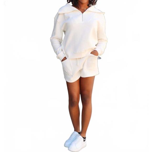 NEW Z SUPPLY patio fleece shorts in sea salt - Picture 1 of 8